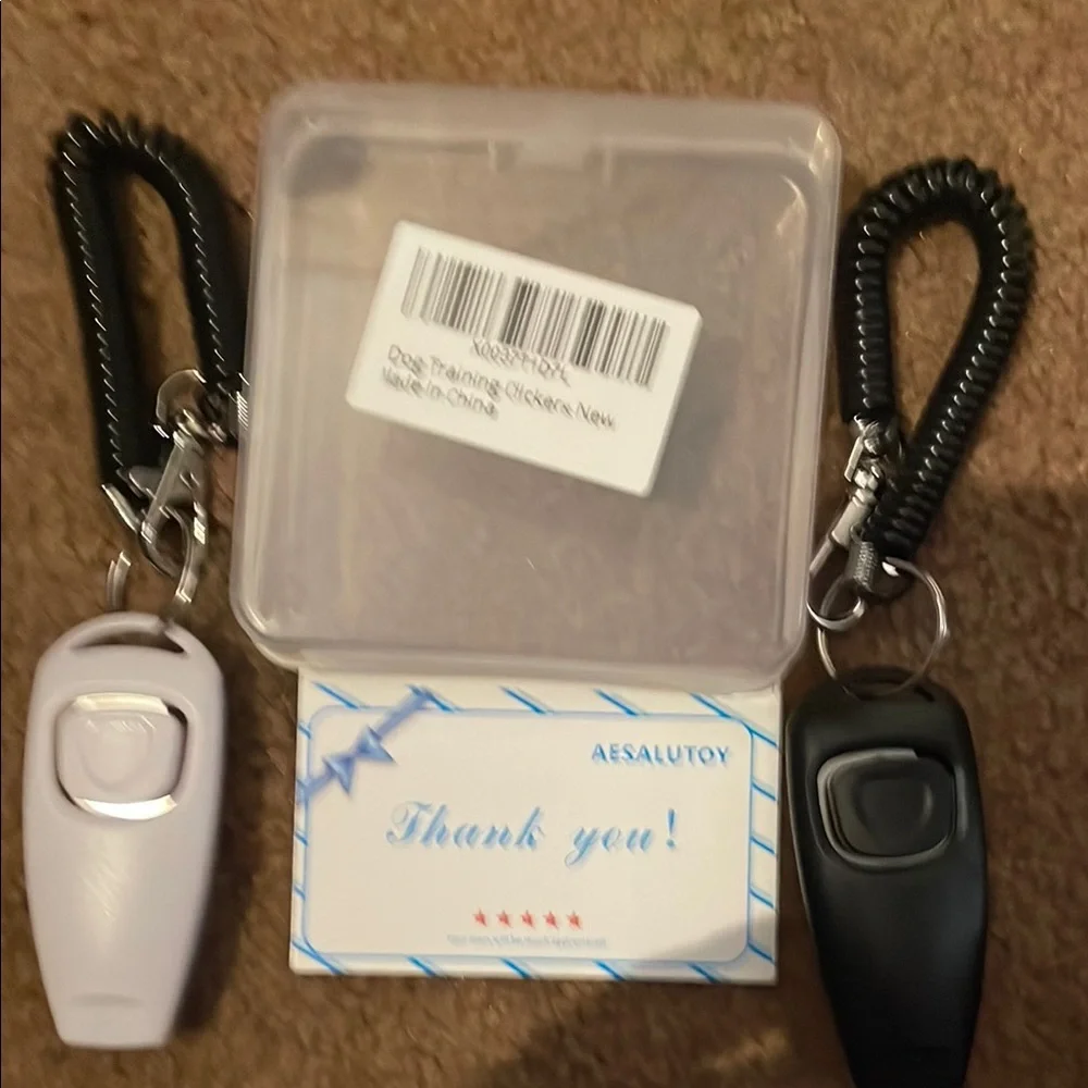 Black and White Dog Training Clickers